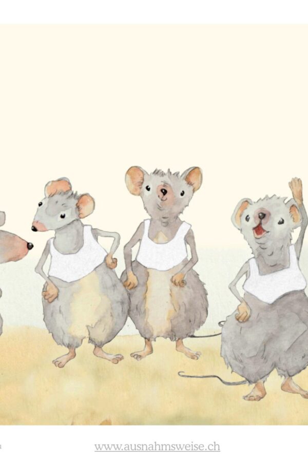 Ausmalvorlage Mäuse