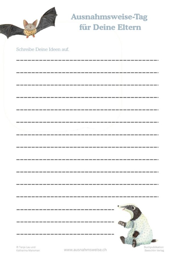 Unterrichtsvorlage: Ausnahmsweise-Tag für die Eltern