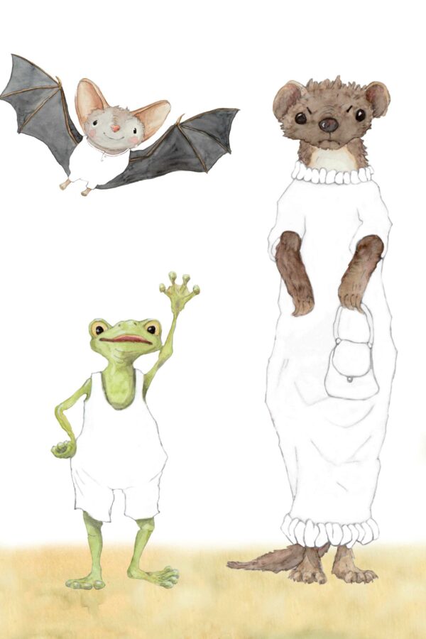 Ausmalvorlage Waldbewohner